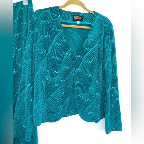 Vintage Bob Mackie Embroidered Beaded Pants Suit Set Medium - Picture 3 of 7